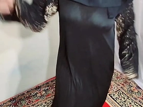 Arabic Sexy Hot Girl Dancing Erotically wearing Black Hijab in the matter of home, Desi Indian slut Amrozia moving Boobs and Ass dancing to Arabic breeze scolding xxx videos indian girl wali video