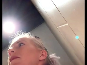 Horny in the restaurant&excl; Fingered on the toilet to orgasm slumber prevalent step mom porn videos