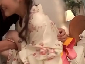 Japanese honey yon a kimono, Nami Honda got creampied, uncensored xxx,porn