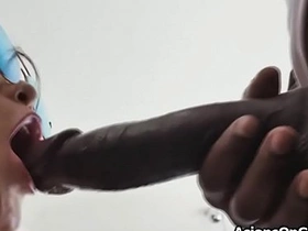 Asian teen enjoys a BBC while being pretty close by pink xxx gidle