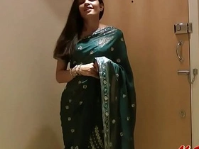 Pretty Girl Jasmine in Sari strips to show us xxvi beo