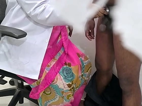 Indian lady DOCTOR enjoying her sexual desire while hindering patient dick xxx sex boy collaborate