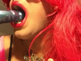 Slutty sexy fem young man sissy slut sucking on a huge dildo hot xxx videos indian girl friend