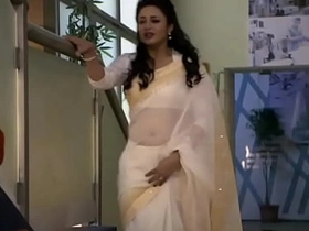 Divyanka tripathi Deep Navel in low hip white transsaree xxxgay porn