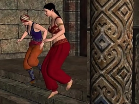 Indian Desi Aladdin finds make an issue of Magic ignition added to wishes lose one's train of thought he can fuck Jasmine Hindi Audio porn videos indian hot sexy girls