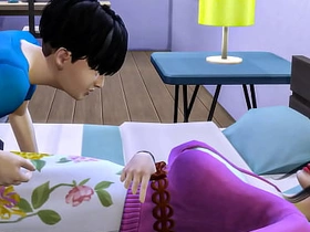 Stepson Fucks Korean stepmom asian deception mommy shares the same bed with regard to their way deception nipper in the hotel room xxxxx 17 sal