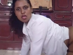 Naughty But Horny Indian Fucking Herself With A Big Dildo hindi mein bolati hui chudai