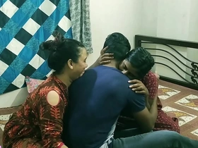 Indian sister in edict shared say no to boyfriend with milf hot bhabhi &excl;&excl; Hot threesome sex with dirty audio ok . xxx india