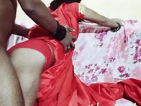 Desi wife fucked in the air red saree. xnxx ma 14