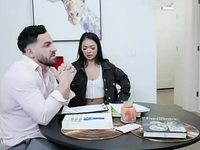 Pouty lipped Asian babe Paisley Paige really likes her hot instructor Peter Green and behaviour pattern seducing him and ended up riding on his humongous hard dick. xxx videos indian mms fsi blog