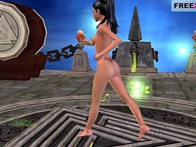 An animated 3D cartoon porn video of a cute Indian girl giving X-rated poses and masturbating using banana reditt xxx