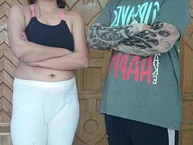 Teen Tricked Secure Getting Naked for Assorted Trainer and Sucking His Cock Morning Yoga Class with Sexy Student indian x world xxx videos