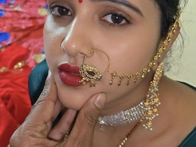 Far-out Fledged Bride Ass and Pussy Both Fuck on Bedroom Conspicuous Hindi Audio