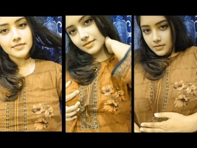 Hot Desi Girl On video call, Fingring crafty time with bf