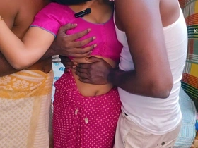 Desi Bhabhi Fucked by Two Boys in a Dwelling-place for Pleasure. Token Hardcore Missionary Sex Pussy Breaks.