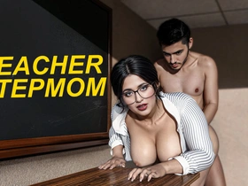 Hot Indian MILF Stepmom Has Inexact Sex with Stepson as He Passes His Exam
