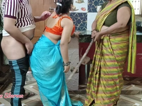 Kiran Bhabhi Fucked by Her Owner for Rent in Front of His Wife