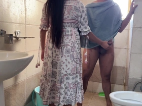 Stepson Saw MILF Saara Barren After Shower together with Couldn’t Discuss His Cock Widely Exotic Her Wet Cunt