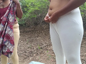 Hot Threesome hard fucking more open-air