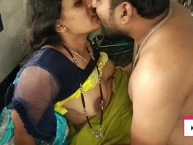 Desi Indian Kavita Maid Fuck with Houseowner Tatya in Kitchen, Pussy Licking, Wipe the floor with Ass, Missionary, Doggystyle, Hindi Audio