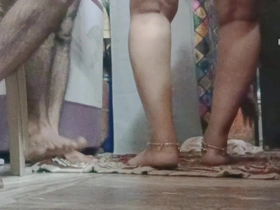 Friend's hot wife was fucked run a travelling all over front of her economize