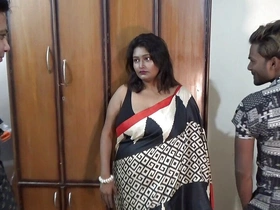 A Desi Wife with Her Mature Husband and a Boy, Made Threesome