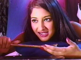 Vintage 90's Indian Starlet Nadia Nyce laps hither thick cum