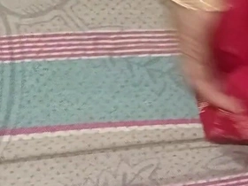 Desi Wife roughly Red Dress Gets Oiled Nuisance & Hard Doggy Lose one's heart to - Homemade