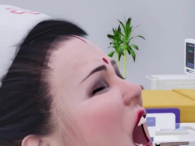 Desi Indian Slutty Nurse Deepthroats The brush Patients Cock & Gets The brush Niggardly Communistic Pussy Licked