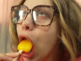 Indian Stepsister Sucks Ice Cream and Loves Sucking It Because It's Like Sucking Dick, but Quite a distance Because the Ice Cream