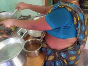 Indian Aunty Cooking Sex wide Boyfriend