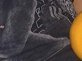 Giving BBC Amazing Grapefruit Blowjob Stroking His Cock Whimpering increased by Groaning