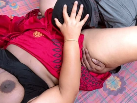 Sexy Bengali Unladylike Wearing Saree Calls Her Boyfriend Saying Come Quickly, No Twosome Is to hand My House.
