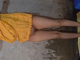 Desi Village Bhabhi Bathroom Pissing and Bath