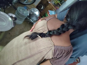 Slowly you kissed Bhabhi's tits and Bhabhi became happy.