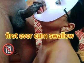 Tamil Girlfriend Gave a Very Closeup Blow and First Ever Mouth Cum Pay off Surprise for Her Bestie with Tamil Talk