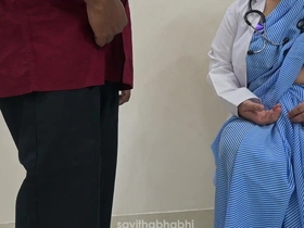 Indian doctor checking patient's dick