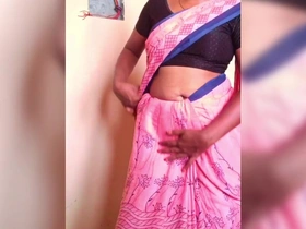 Ammu Dress Change Nighty to Saree Big Tits Ammus Boobs Show