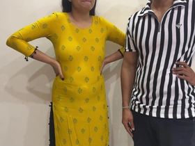 Cylinder De Do Bhaiya Pls- Indian Neighbour's Hot Wife Fucked Exchange of Cylinder, Got Cum on Hairy Pussy